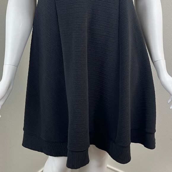 Maeve Womens Size XL Black Fairchild Ribbed Fit & Flare NEW Mini Dress Pullover - Picture 9 of 15